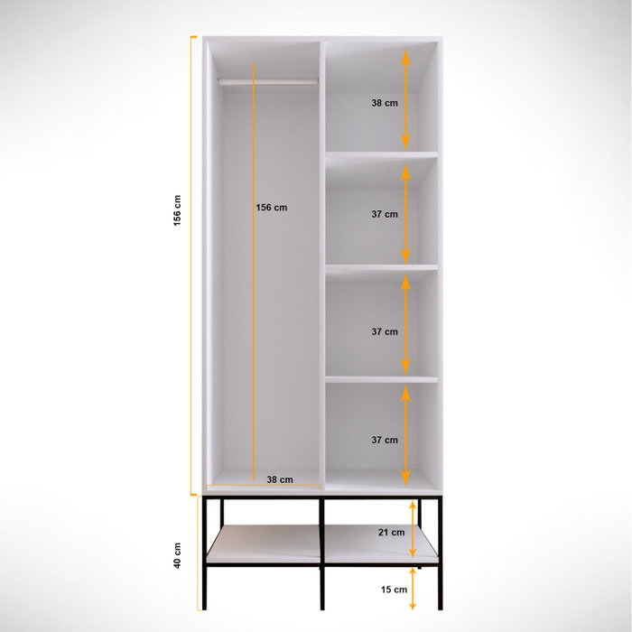 Hanah Home Martin 2 - Blanco, Negro y Dorado Hanah Home Martin 2 - Blanco, Negro y Dorado